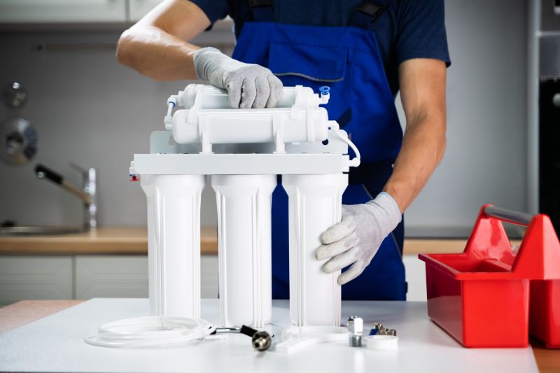 Water Softener System Being Installed